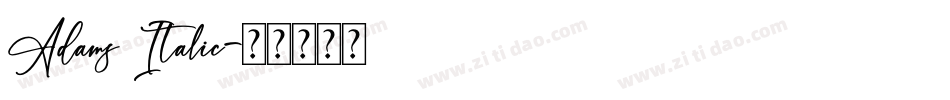 Adams Italic字体转换